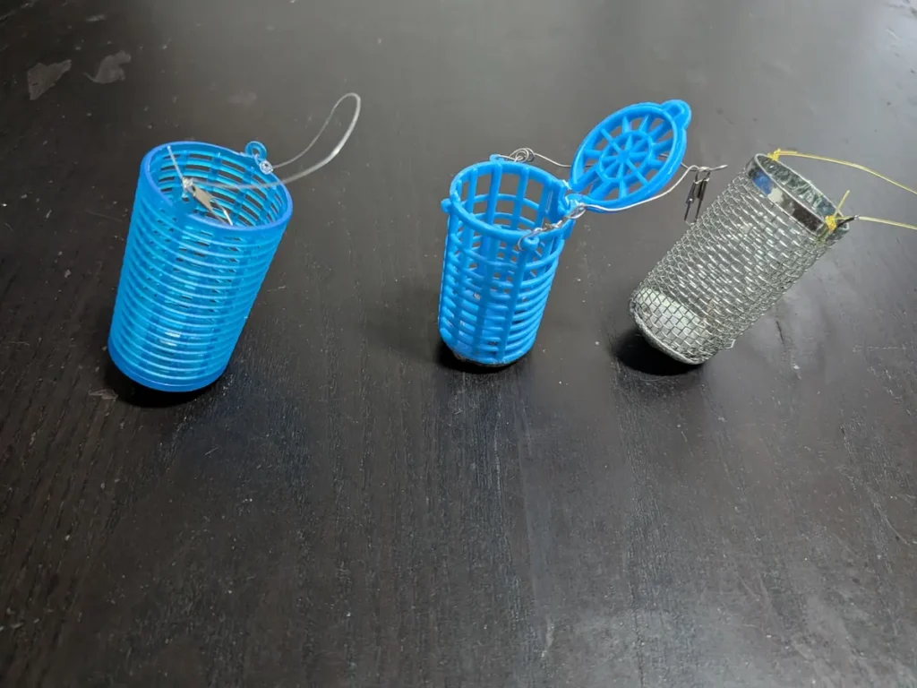 ダイソーサビキカゴの大きさ比較。