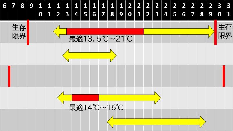 ブリの適水温 に関する報告