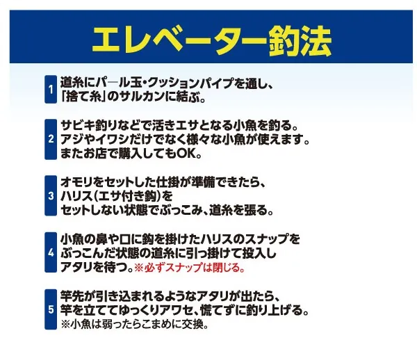 ハヤブサ「ちょいマジ堤防　堤防ぶっ込みのませエレベーター仕掛」釣り方