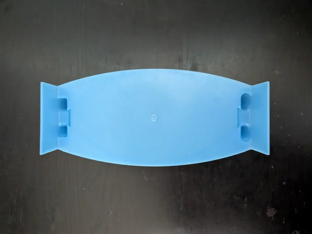 第一精工「スピード餌つけ器」（青）の裏面